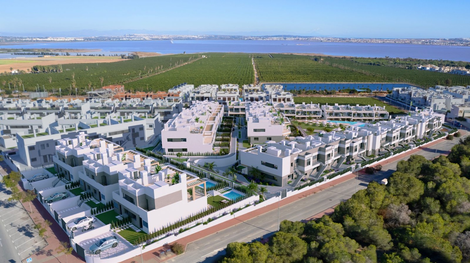 Coronella Living – vizualizace: celkový pohled na areál
