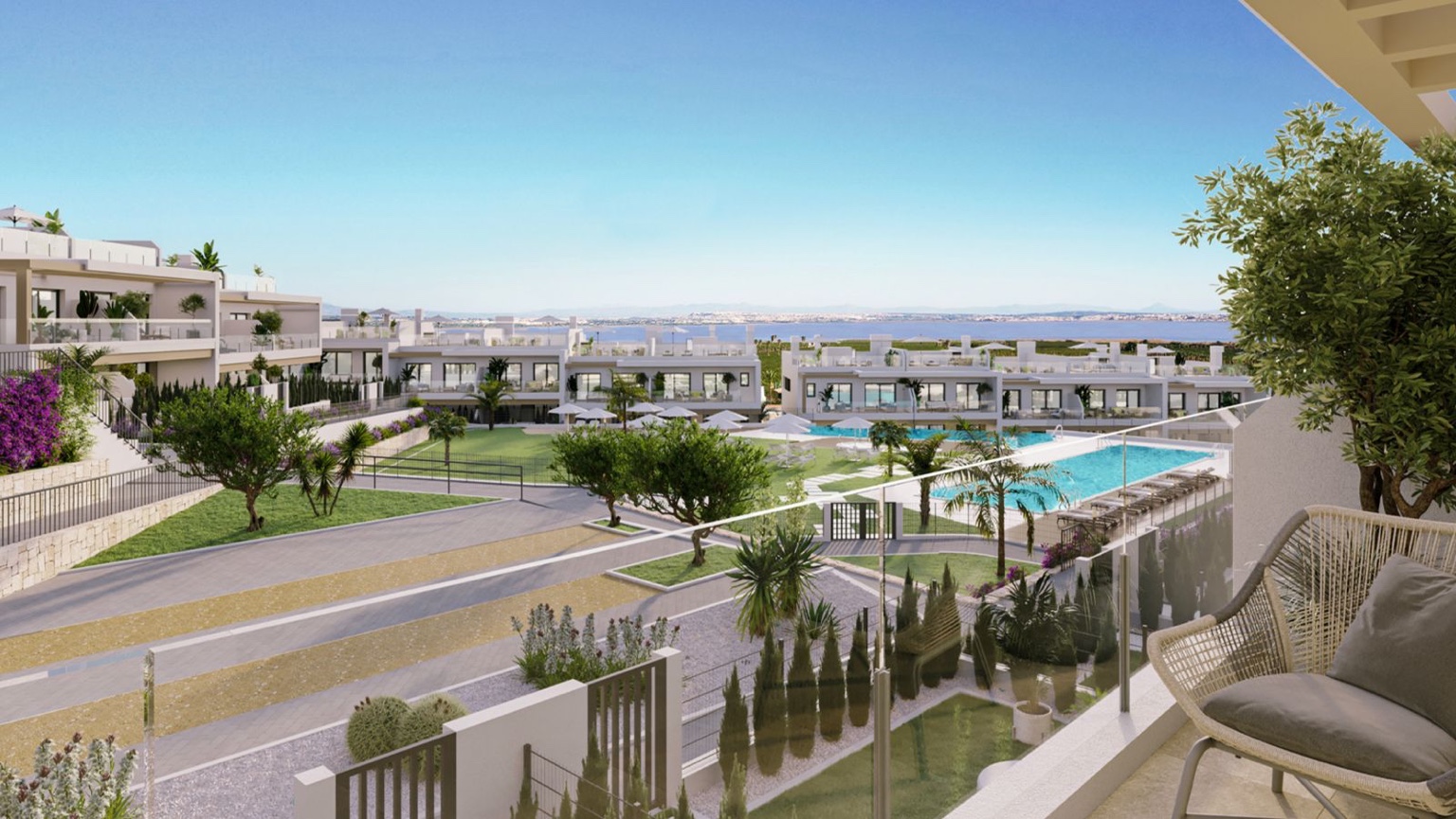 Coronella Living – vizualizace: zahrady a bazén