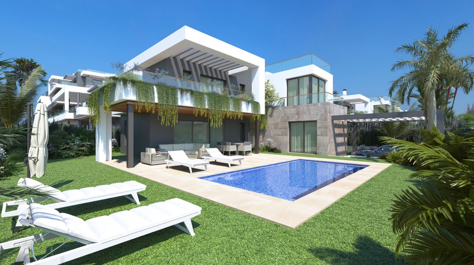 TM Laguna Village – vizualizace: vila se soukromým bazénem